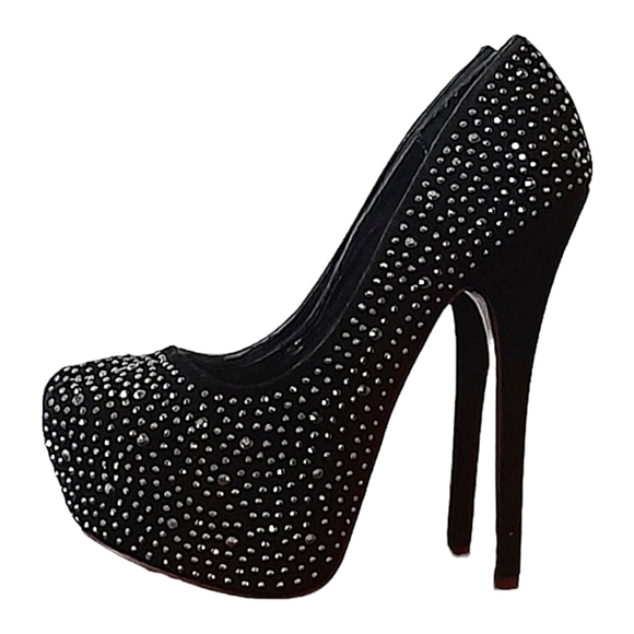 ALBA WOMENS HIGH HEEL PLATFORM RHINESTONES SHOES Size 7.5 - Picture 4 of 6